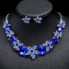 Wholesale Vintage Rhinestone Alloy Long Necklace Earring Set