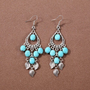 36-antique turquoise earrings