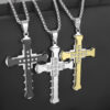 Wholesale Dark Knight with Diamond Cross Alloy Necklaces