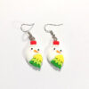 Wholesale Christmas Cartoon Resin Santa Gingerbread Man Earrings