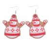 Wholesale Santa Claus Bells Red Car Water Drop Wooden Earrings