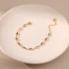 Wholesale Exotic Colorful Acrylic Gold Plated Bracelets
