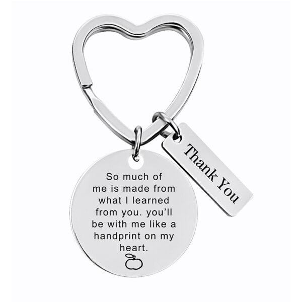 Wholesale Teacher's Day Stainless Steel Keychain Thanksgiving