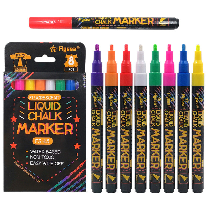 Wholesale Fine Character Color Pens Erasable Liquid Plastic Graiti Marking Brush