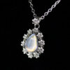 Wholesale Boho Vintage Flower Imitation Moonstone Necklace