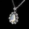 Wholesale Boho Vintage Flower Imitation Moonstone Necklace