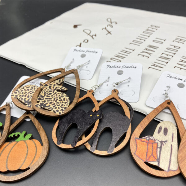 O1CN01GoCUvQ1MP9dHI8ujN_2213147401426-0-cib Wholesale Halloween Double Sided Wood Earrings