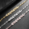 Wholesale Gold Plated Leaf Alloy Bracelet