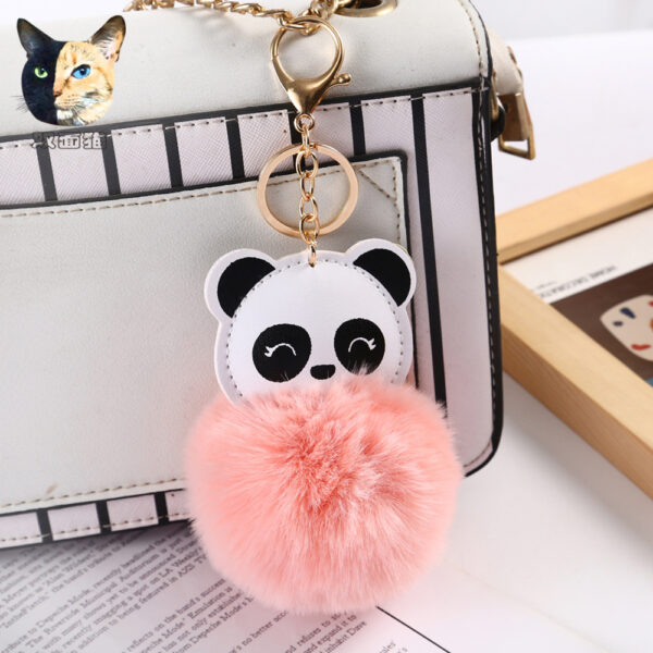 O1CN01GrJznE1m9Hp2CkXwZ_2206918704911-0-cib Wholesale Cartoon Panda Fur Ball Alloy Keychain