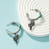 Wholesale Bohemian Turquoise Cactus Alloy Earrings