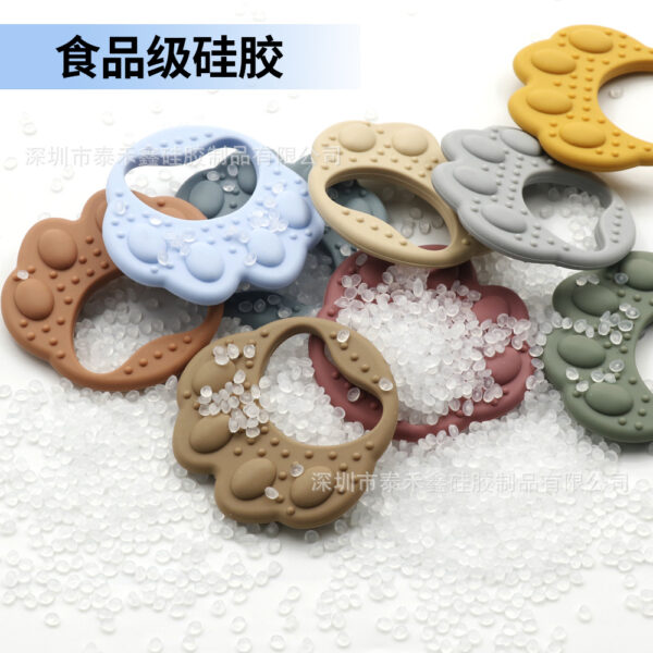 O1CN01Gu32tK1aO9RPzG93X_2206769253319-0-cib Wholesale Baby Food Grade Boilable Bear Paw Silicone Teether