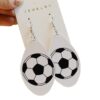 Wholesale Sports Football Basketball Golf Ball Leather Earrings