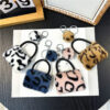 Wholesale Plush Leopard Print Mini Coin Purse Creative Keychain