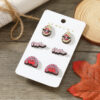 Wholesale Valentine's Day Printed Wooden Earrings