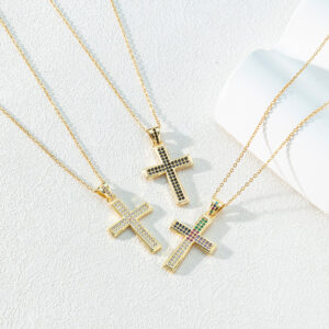O1CN01GwS8MR1EUAzgBaZRY__2211718660354-0-cib Wholesale Copper Cross Inlaid Zircon Necklace