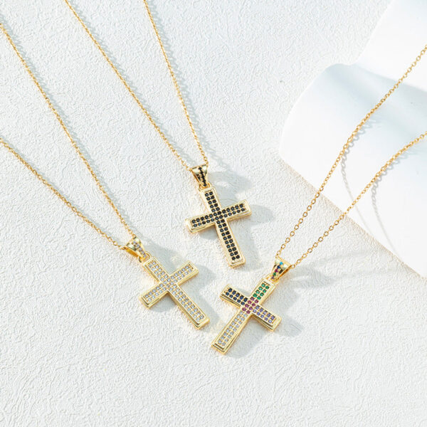 O1CN01GwS8MR1EUAzgBaZRY__2211718660354-0-cib Wholesale Copper Cross Inlaid Zircon Necklace