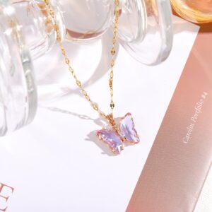 Crystal purple / 7*15 butterfly