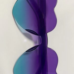 Purple above and lake blue below