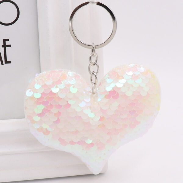 Wholesale Colorful Sequin Love Keychain
