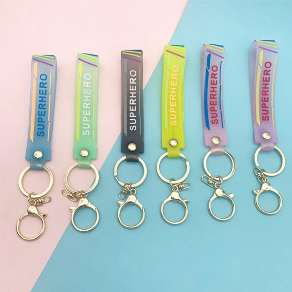 Wholesale Soft Glue Translucent Lanyard Keychains