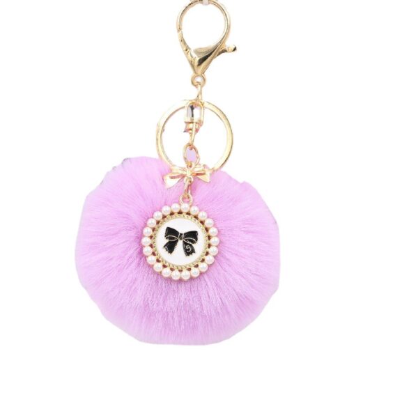 O1CN01H3Wztr1Bs2gPSXnrC_0-0-cib Wholesale New Bow Tag Imitation Rex Rabbit Fur Plush Ball Keychain