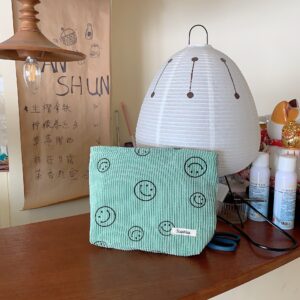 Grass green smiling face