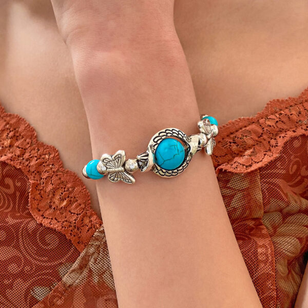 Wholesale Turquoise Butterfly Turtle Alloy Bracelet