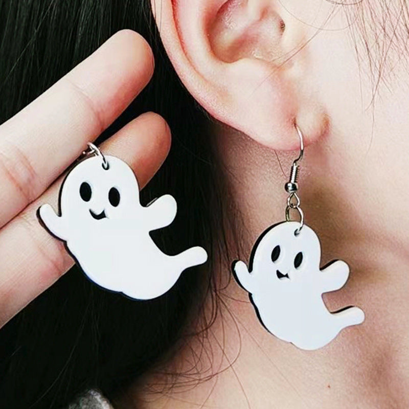 Wholesale Horror Ghost Acrylic Earrings