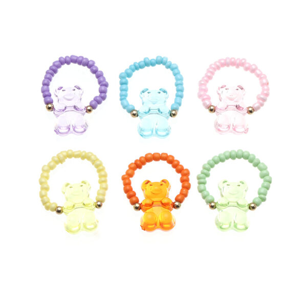 O1CN01H8fmeq1dXFyOABGYi_1881773745-0-cib Wholesale Frozen Resin Bear Adjustable Rice Bead Ring 6 Sets