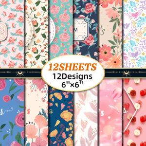 T01041787-Mother's Day D12-Material Paper 12/Pack / 15cm*15cm