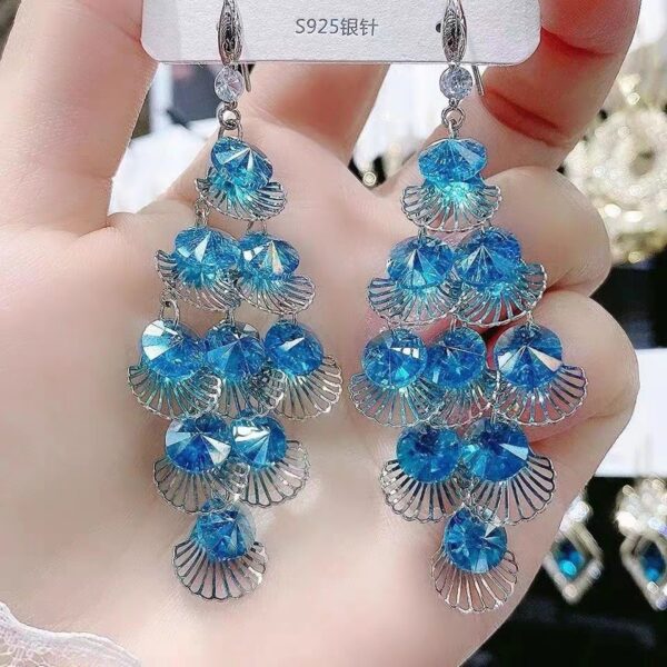 O1CN01H9UH522EpFVnbmvtZ_2865688793-0-cib Wholesale Crystal Vintage Tassel Long Earrings