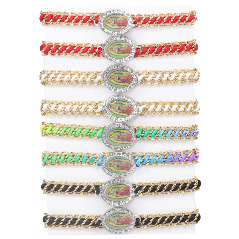 Wholesale Virgin Mary Braided Bracelet