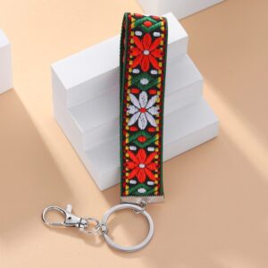 Style three / Embroidery hand rope key chain