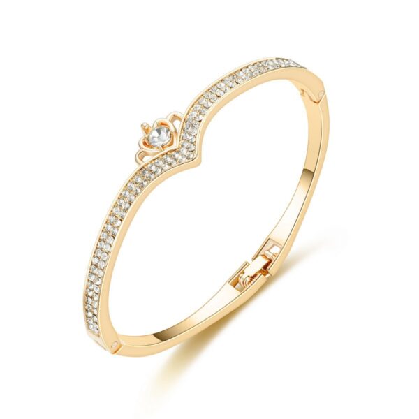 Wholesale Heart Shaped Crown Diamond Alloy Bracelet