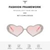 Wholesale Rhinestone Love PC Sunglasses