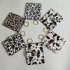 Wholesale PU New Cow Grain Leather Key Chain Card Bag