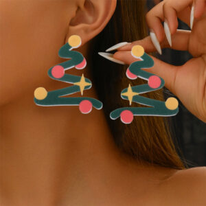 Sku8512 christmas tree earrings