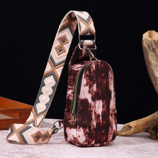 Wholesale PU Wide Shoulder Strap Women's Plush Velvet Chest Bag Waist Bag Crossbody Bag