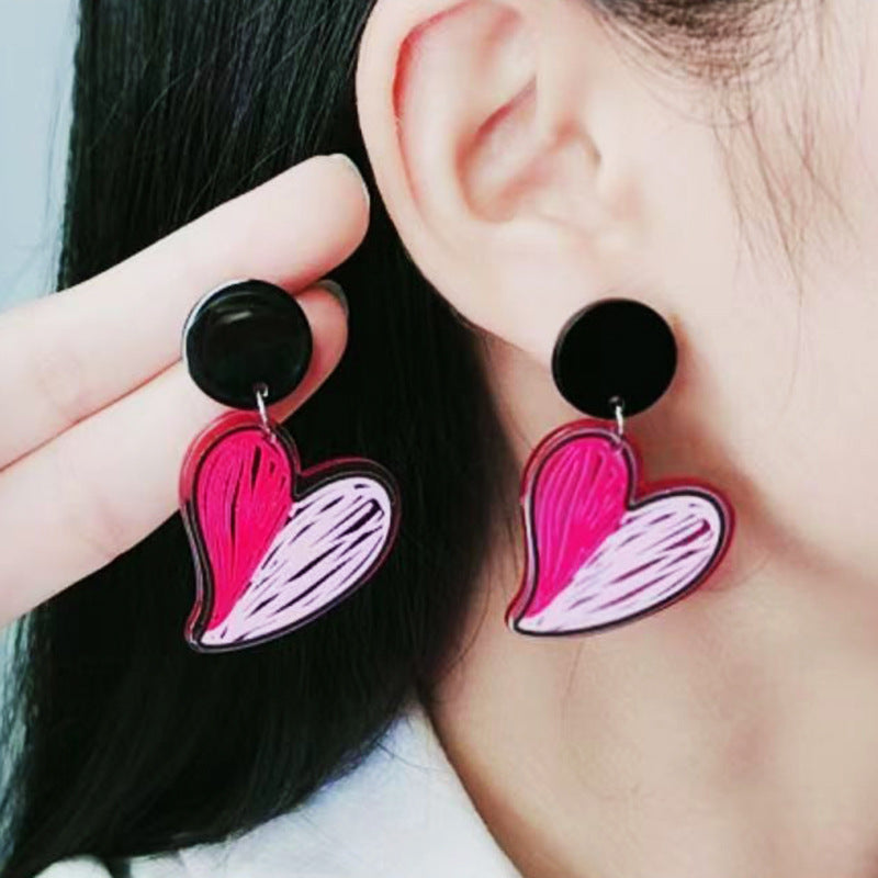 Wholesale Valentine's Day Suower Acrylic Earrings