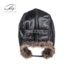 Wholesale of Autumn and Winter Imitation Leather Outdoor Windproof Ear Protection and Warm Pilot Hats