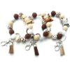 Wholesale Yak Silicone Beads Wooden Beads Tassel Bracelet Keychain