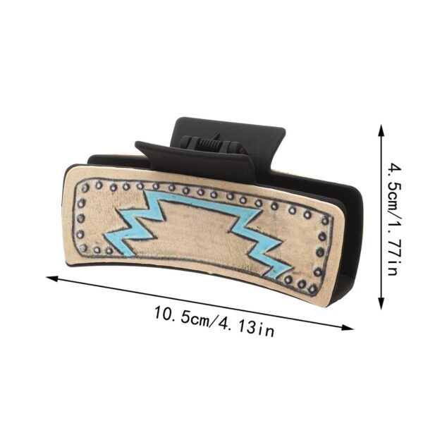 Wholesale Western Style Cow Head Leather Hairpin Shark Clip