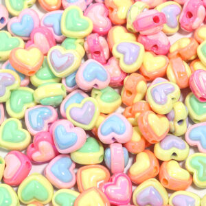Colored Peach Heart (10 PCs/Pack) / Random color mixing, size on the details page