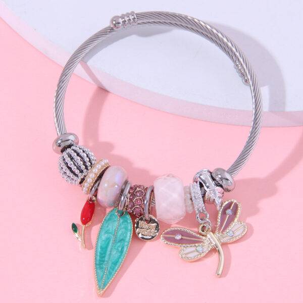Wholesale Stainless Steel Lemon Carrot Pendant Alloy Bracelet