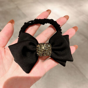 Black Bow Rhinestone
