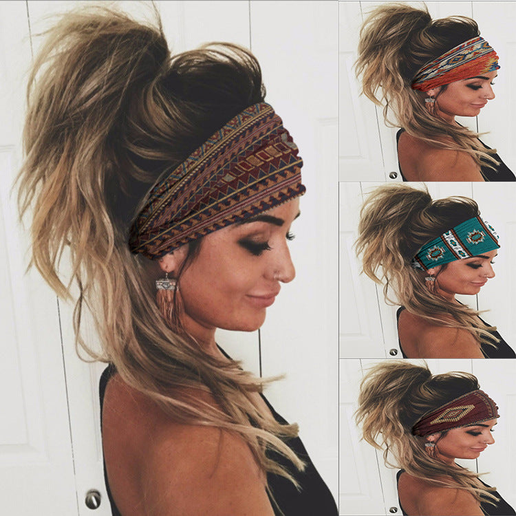Wholesale Knitted Srts Print Wide Hair Rope Fabric