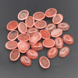 Watermelon Red Cherry Quartz / 13*18MM oval ring surface