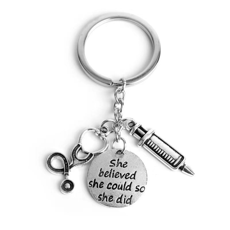 Wholesale Stethoscope Syringe Syringe Medical Sta Medical Equipment Keychain