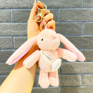 Plush satchel long-eared rabbit-pink