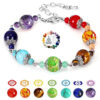 Wholesale Rainbow Natural Stone Beaded Bracelet